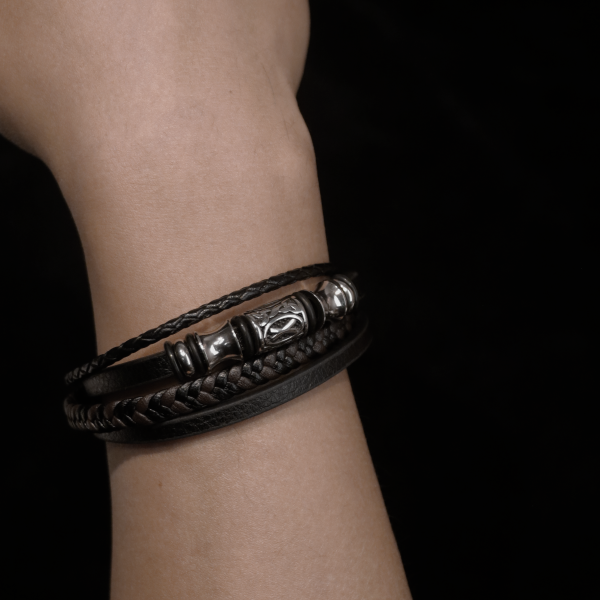 Totem Bead Leather Bracelet - Image 4